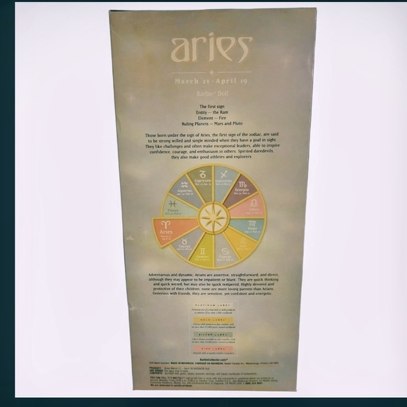 NIB 2004 Mattel Barbie Doll Aries Zodiac March 21 - April 19 Red Glitter Dress - Picture 14 of 14